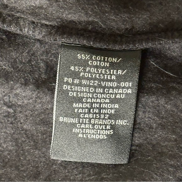 Brunette the Label prefaded oversized black sweatshirt “Partners in Wine” M/L - Picture 11 of 12